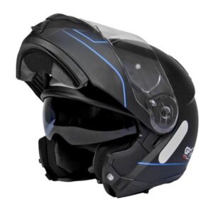 Capacete para Motociclista GP TECH A118 SV Road Articulado Robocop Fosco
