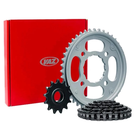 Kit Transmissão Relação VAZ FAN 125 2009-13 S/ Retentor