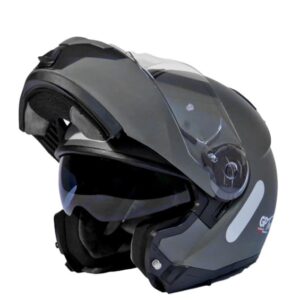 Capacete para Motociclista GP TECH A118 SV Titanium Mono Articulado Robocop Fosco