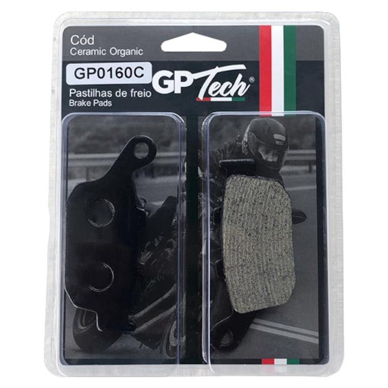 Pastilha Freio GP TECH 0160C (T) CB 500 F/X S/ ABS / FA/XA/RA C/ABS 2013- / NC 700 2014 / FZ6R 2009-