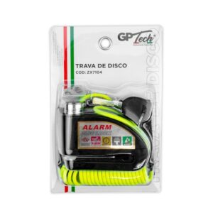 Trava Disco com Alarme GP TECH ZX7104 Media para Moto
