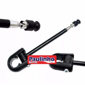 Antena Retratil Preta 6 Estagio INOX Guidao C / Base NYLON J5B (jojafer) para Moto