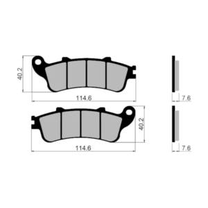 Pastilha de Freio para Moto para Moto Fischer FJ1610 VTX1800 / GLGOLDWING / 1000 / CBR1100XX ANO 96 / 98 Dianteira e Traseira