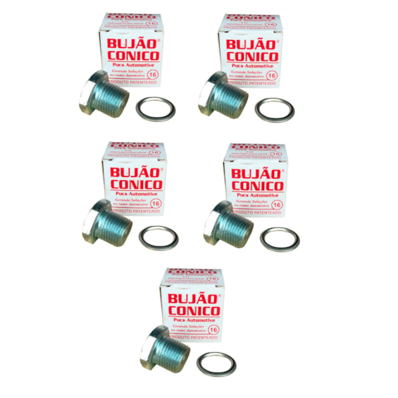 Kit com 5 Bujao Conico 16MM (PUCS Automotive)