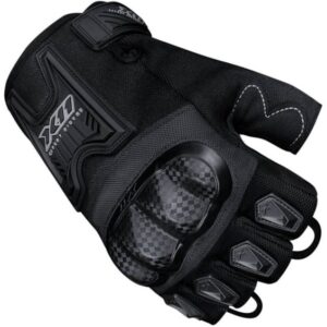 Luva para Motociclista Feminina X11 Blackout 2 Meio Dedo