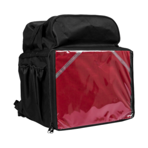Mochila Pizza Isobag 45L CEK Vermelha Revestida Aluminio com Bolsão para Moto
