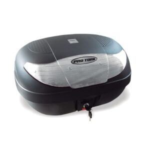Baú Bauleto para Moto PRO TORK 45 Litros Modelo SMART BOX 2 Preto C / Lente Cristal