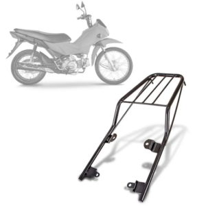 Bagageiro Suporte Traseiro para Moto POP 110I 2016 (PRO TORK) Modelo Sansao Preto BA-166HP