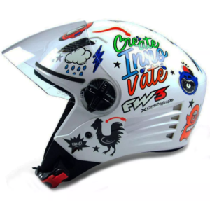 Capacete para Motociclista FW3 X OPEN STICKERS