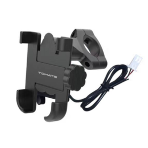 Suporte para Moto CELULAR para GUIDÃO ALUMINIO COM CARREGADOR - PRETO (TOMATE) MOTO-BICICLETA - MTG035A