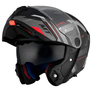 Capacete para Motociclista MT ATOM 2 SV ARTICULADO BAST D5 FOSCO