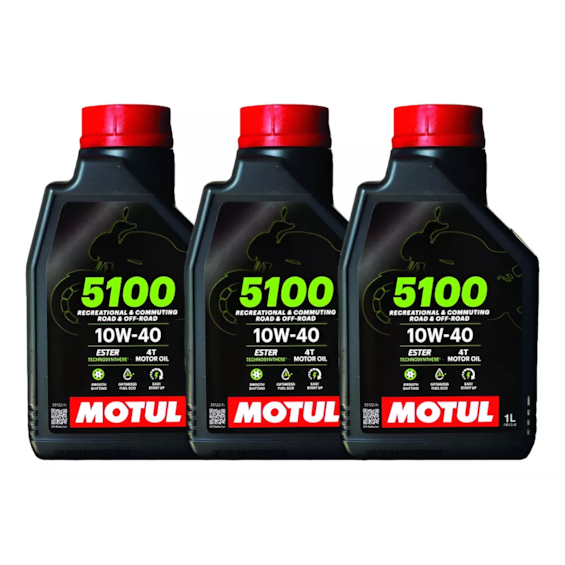 KIT 3 OLEO MOTUL 5100 4T 10W40