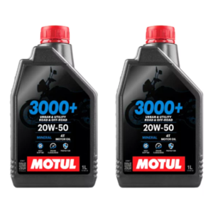 KIT 2 OLEO MOTUL 3000 4T 20W50 MINERAL para Moto