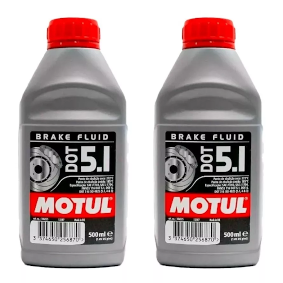 KIT 2 OLEO FREIO MOTUL DOT 5.1 500ML