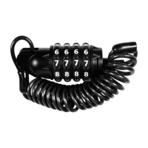 TRAVA GP TECH CAPACETE CABO ACO CÓDIGO 4 DIGITOS ZX9901 PRETA para Moto