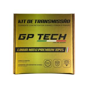 KIT TRANSMISSÃO RELAÇÃO GP TECH FAZER 250 2018- FZ250 com RETENTOR (C-46 P-15T 428HO-136L) para Moto