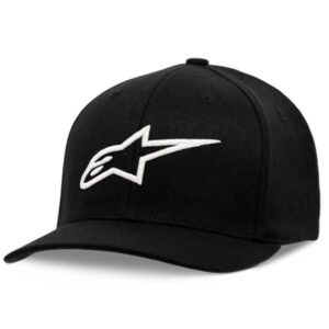 BONE ALPINESTARS AGELESS SNAPBACK PRETO BRANCO para Moto