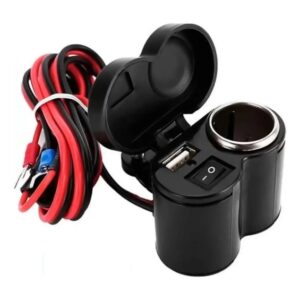 Carregador Usb Moto Entarada para Acendedor Botão Off / On Cs-10 (Hmaston)